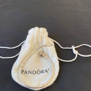 Pandora Moments Barrel Clasp Sterling Silver Snake Chain Bracelet